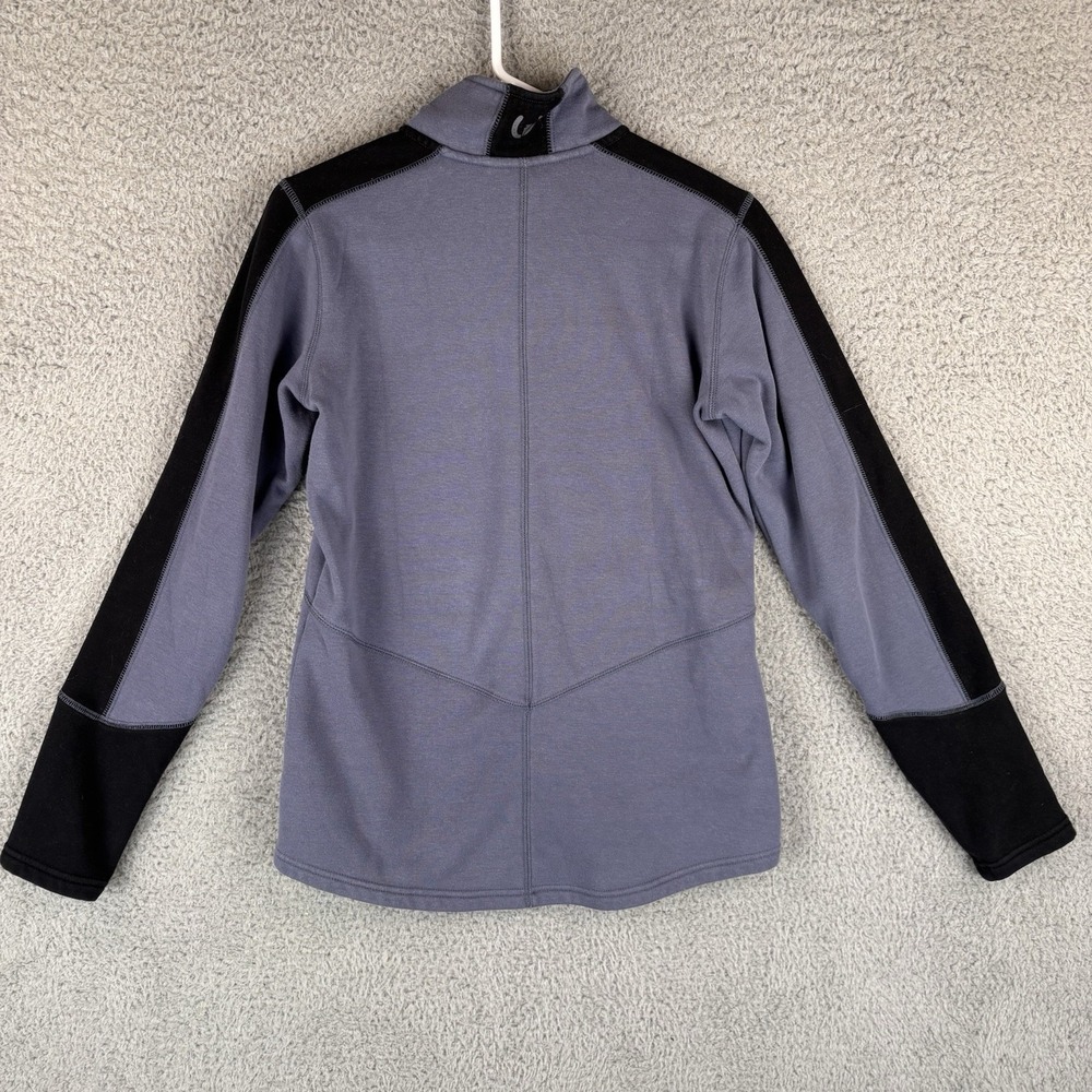 Kerrits Riding Shirt Women Small Blue Gray 1/4 Zip Mock Neck Pullover Equestrian - Picture 6 of 9